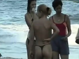Spying On Blondes Outside At The Beach