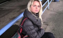 Bitch STOP - Blonde Czech MILF picked up at the bus station