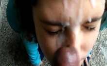 Amateur teen gets a huge facial