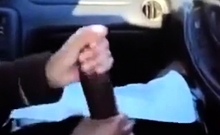 Bbc Gets A Handjob In The Car