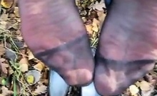 cum on german milf nylon soles