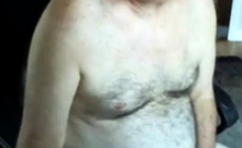 handsome hairy dad jerking off