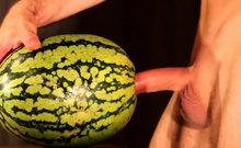 Water Melon Cum - Fucking A Melon And Cumming