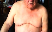 Grandpa Stroke On Webcam