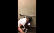 Workmen Caught Jerking And Cumming In Restroom
