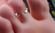 Blonde And Brunette Foot Fetish Fucking