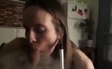 Huge Dick Hot Smoky Sloppy Hookah Blowjob From Sexy Babe