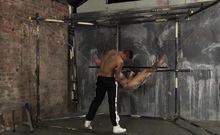 Bound twink butt pounded on the sex swing by dominant guy