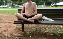 Public wank fun