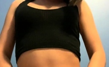 Busty Brunette Solo Masturbation