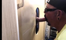 Gloryhole BJ DILF deepthroats real cock