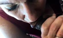 POV amateur sloppy blowjob