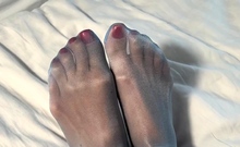 Foot fetish Close up feet and toes tease