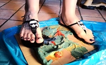 Foot fetish Close up feet and toes tease