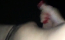 Sissy cums hard on older man's cock