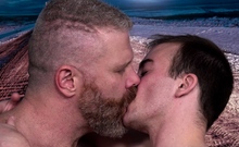 Hot ginger DILF facefucks gagging FTM