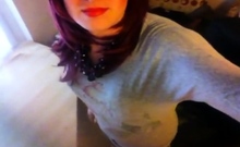 Quick Cum Eating Amateur Crossdresser Session