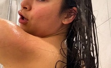 Amateur striptease and Solo masturbation