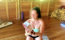 Stacked brunette goes solo toys and masturbation