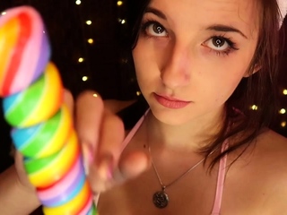 AftynRose ASMR - Bunny girl suckin on a looong lollipop
