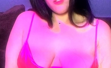 Chubby Brunette Big Boobs Dildo Masturbation
