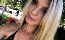 Outdoor Anal Solo And Masturbating Blonde