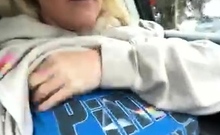 Sexy amateur blonde Eurobabe Alexis Leone public sex