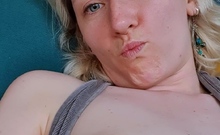 Close up cock jerking solo