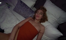 Suchiyboss! Red hair slut deepthroated my cock, cumming