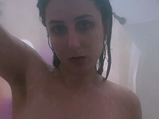 Amateur short haired teen brunette with