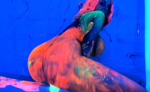 Blonde tight pussy babe solo toy fun in glamour masturbation