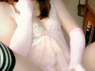 Small tits shemale gets banged in bed