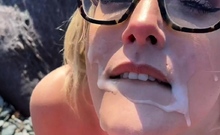 Blonde Blowjob Huge Cumshot Facial
