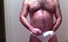 Hairy Daddy Strips And Plays